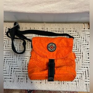 Kipling “Lancelot” Shoulder Crossbody Bag Orange  EUC Adjustable Strap